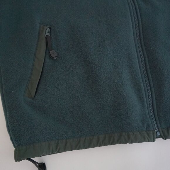 Vintage North End Hunter Green Embroidered Wolf Zip Up Fleece Sweater Large - Picture 6 of 11